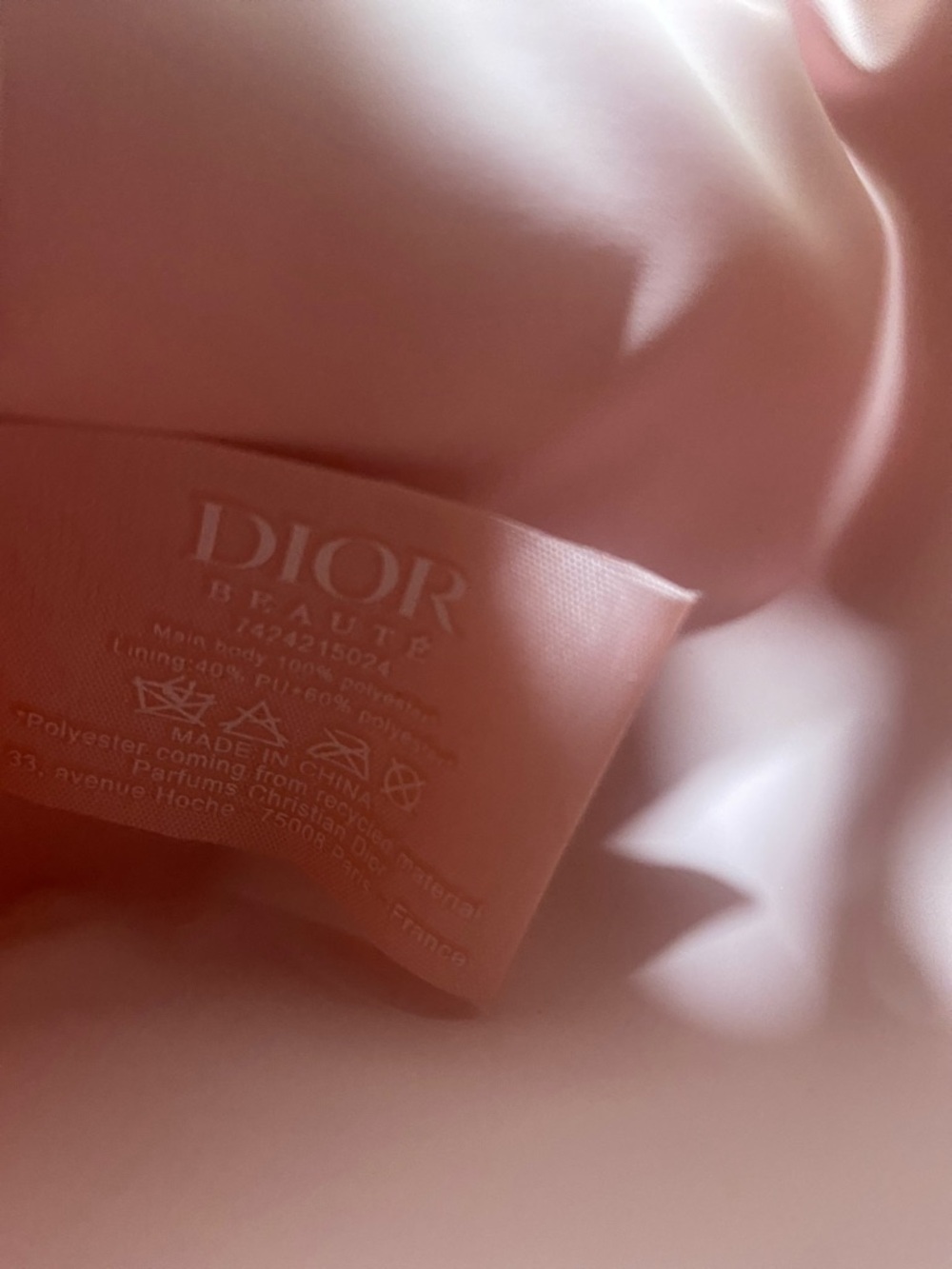 Dior Beauty GWP Pink Canvas Shoulder Bag with Silver Chain - Picture 6 of 7